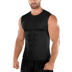 Men Athletic Compression Shirt Workout Shaper Tank Top Base Layer Sport Gym Vest