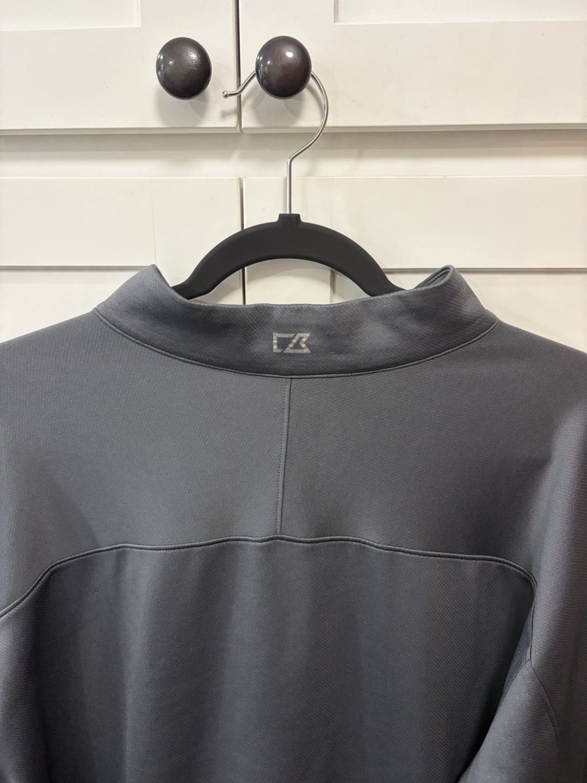Cutter & Buck CB DryTec Ohio State Gray 1/4 Zip Mock Neck Pullover XL gallery