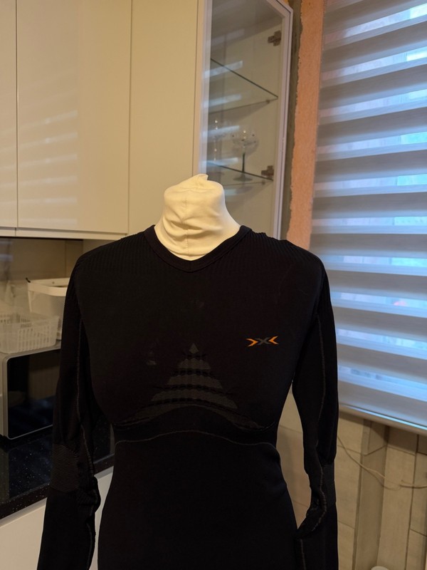 X-Bionic Compression Thermal Long Sleeve Shirt Black Running Ski Top Size S-M gallery