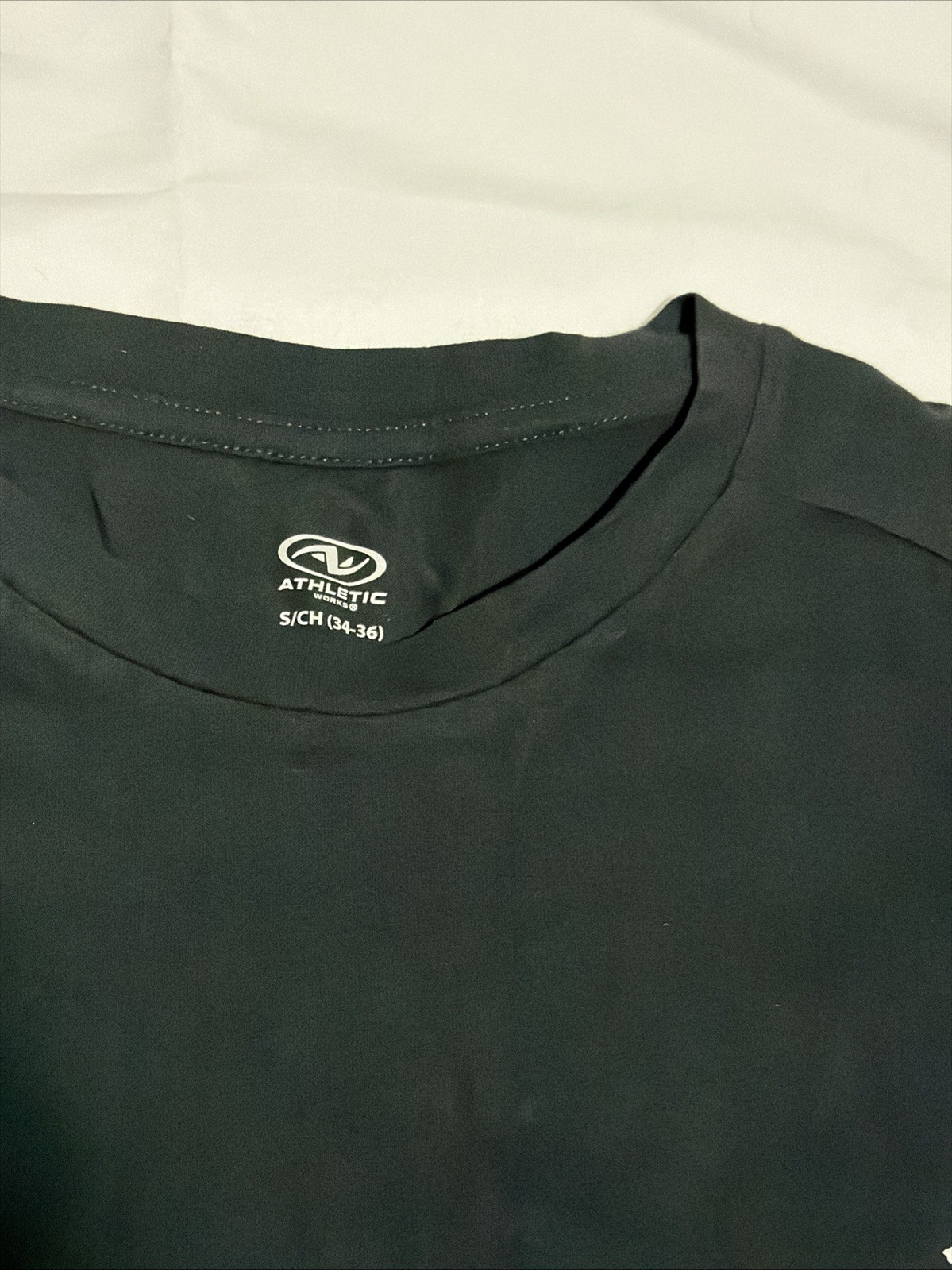 Athletic Works DriWorks Long Sleeve Black Shirt UP Logo MI Sz S Mens New gallery