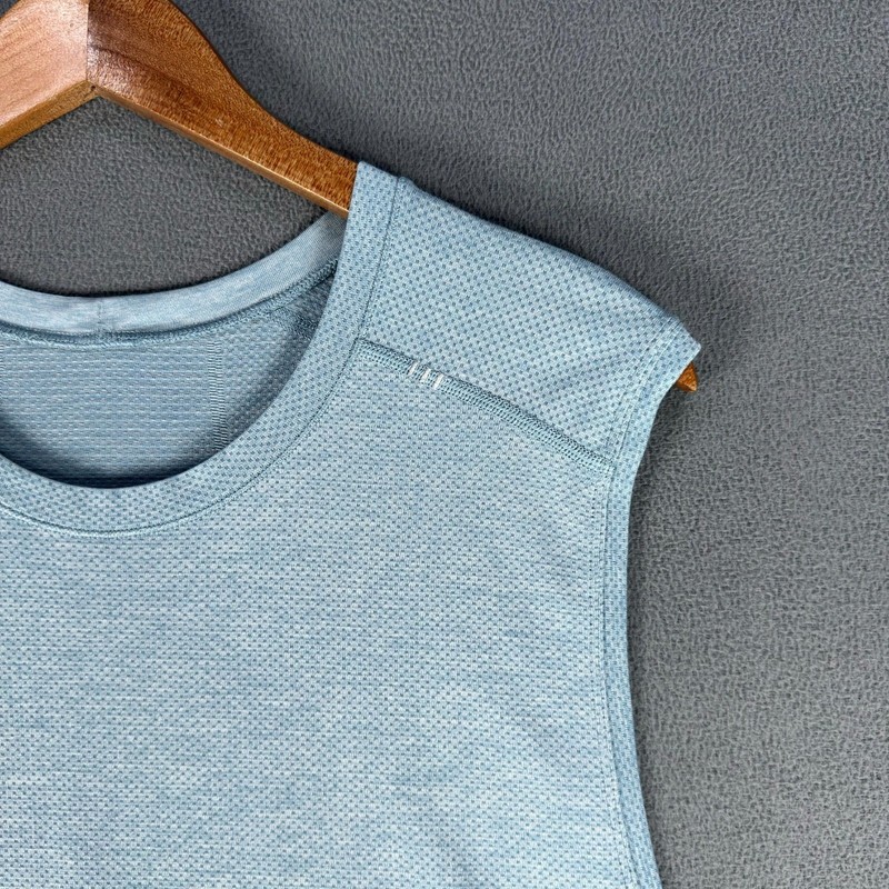 Lululemon Tank Top Mens 2XL Blue Metal Vent Tech Performance Gym Yoga Lounge gallery