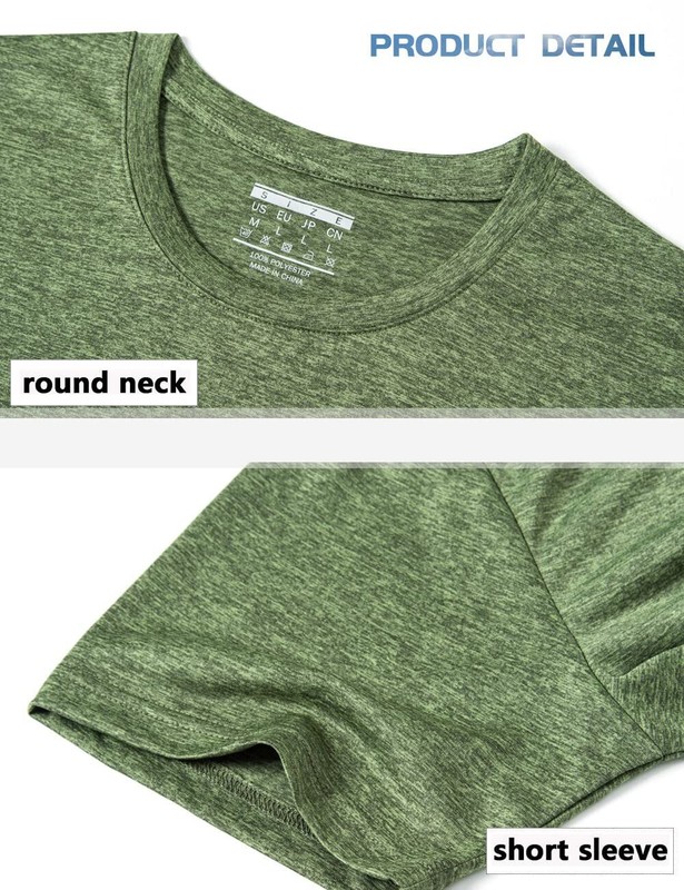 Men's Quick Dry Lightweight Athletic Fit Gym Workout Short Sleeve Plain T-Shirts gallery