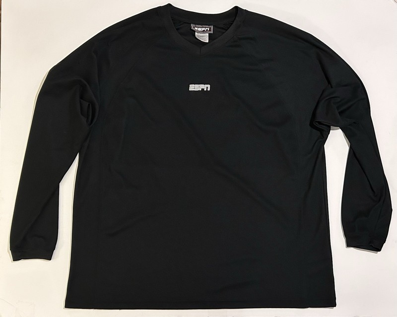 ESPN Logo Licensed Official Long Sleeve Black Jersey T-Shirt XL Sports TV gallery