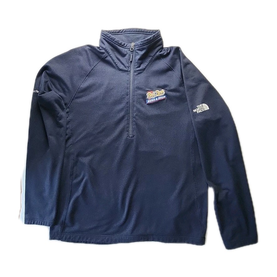 The North Face "Ball Park Buns & Rolls" 1/4-Zip Pullover Men's XL Blue Stretch gallery