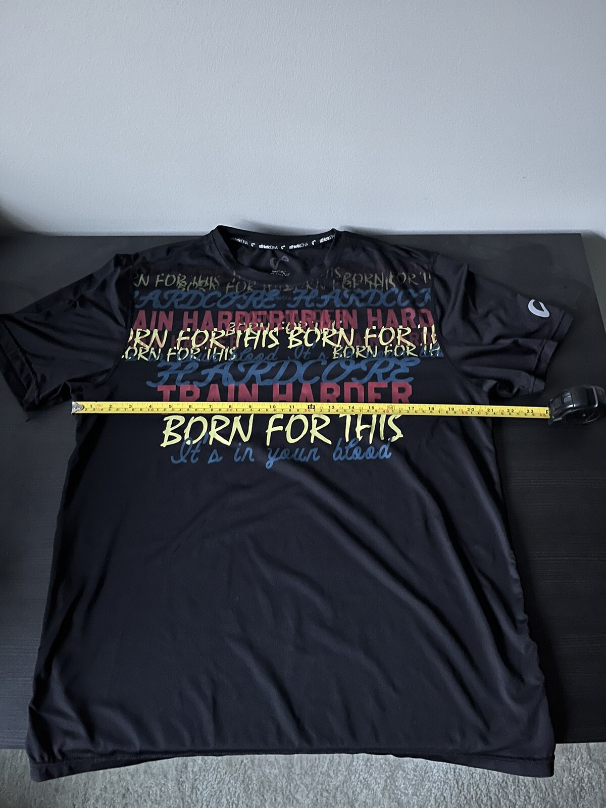 Athletic DNA Training Crew/Tennis Shirt Black Men's Large gallery