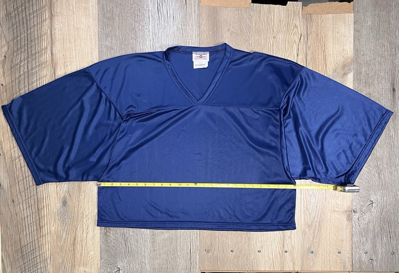 VTG TEAMWORK Athletic Apparel Mesh Crop Practice Retro Jersey Navy XL USA Made gallery