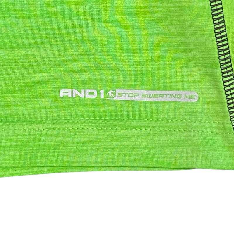 AND1 Neon Green “Stop Sweating Me” Performance Tee Big Men’s Size 3X Large gallery