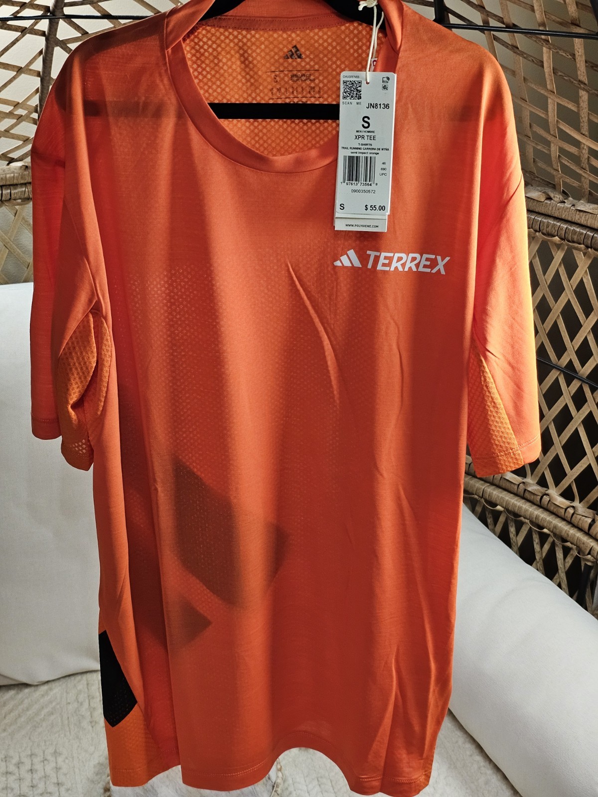 Adidas TERREX CLIMACOOL+ TEE Sz S JN8136 Men’s NWT Orange Running Top gallery