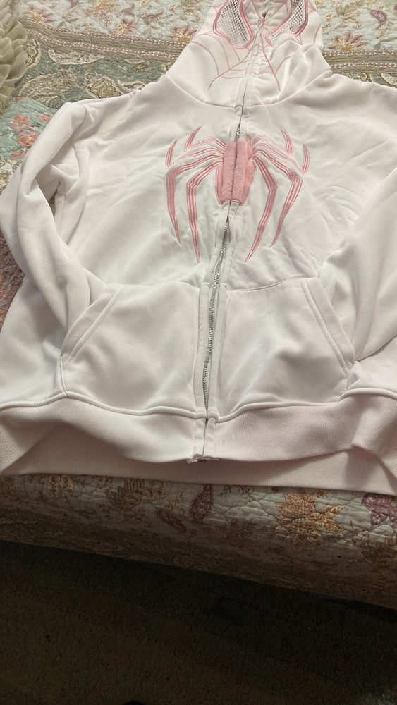 Spiderman Hoodies Coat Unisex Full Zip Spider Sweatshirt Hooded Sweats Jacket