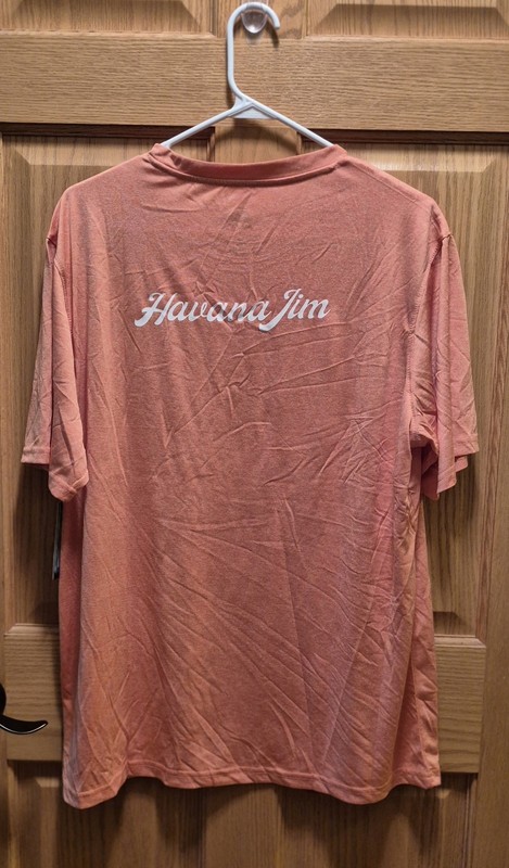 Havana Jim Men’s Large Coral Orange Cool Tech Tee SS Dri-fit Shirt NWT gallery