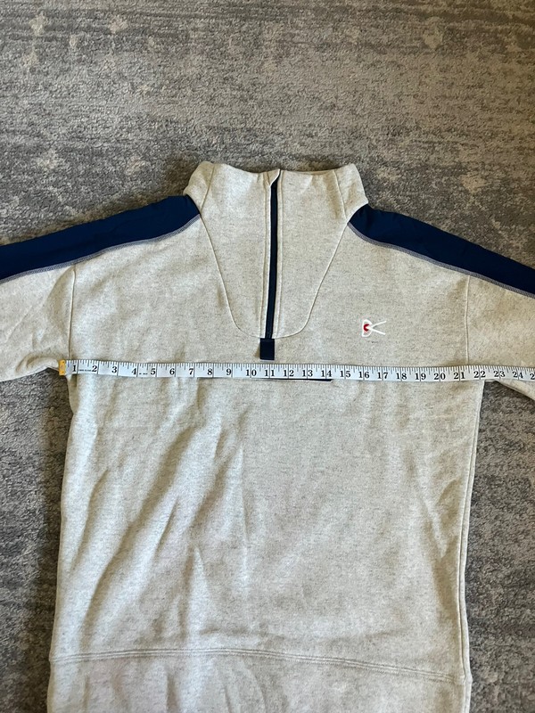 Men’s District Vision Mindful Athlete Quarter Zip Size Large Blue And White Q8 gallery