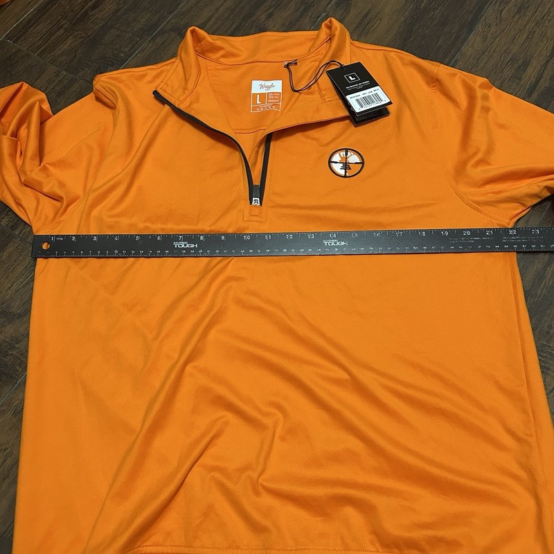 NWT Waggle Blaze Quarter Zip Pullover Mens Large Orange Golf Lightweight Buck gallery