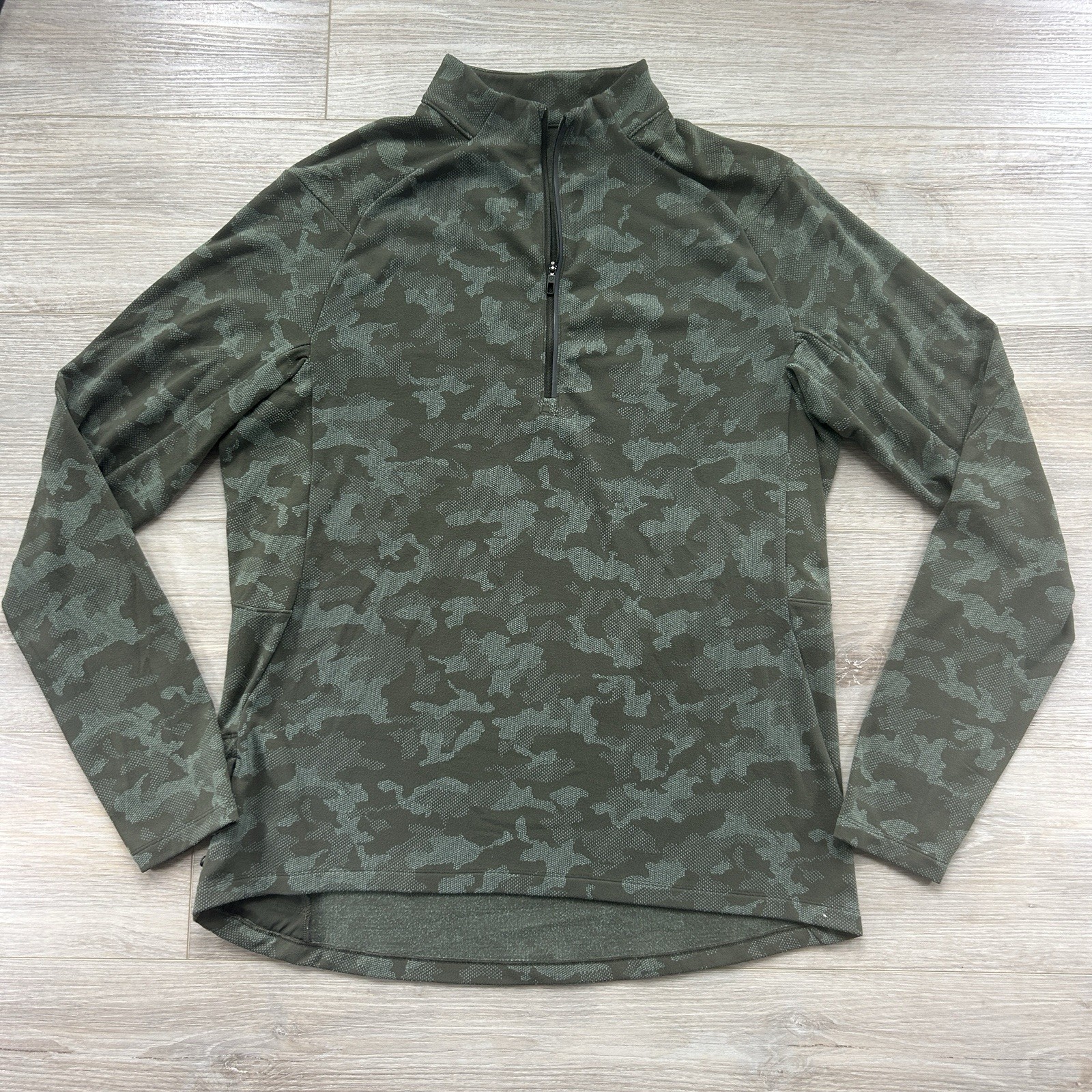 Lululemon Surge Warm 1/2 Zip Pullover Mens Large Camo Heritage Olive Sage gallery