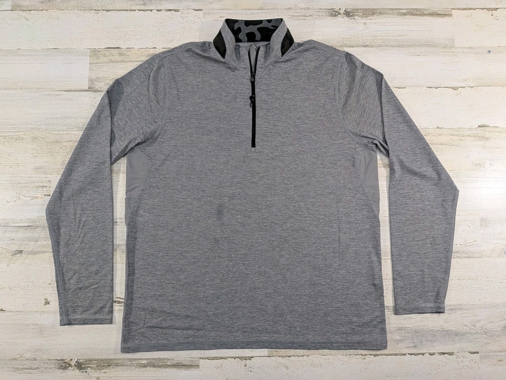 Greyson Sweater Mens Extra Large Gray Performance Quarter Zip*