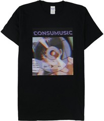Tags Weekly Mens Consume Music Graphic T-Shirt, Black, Medium