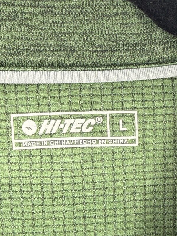 Hi-Tec DRI-TEC 1/4 Zip Pullover Green Mock Neck Long Sleeve, L gallery