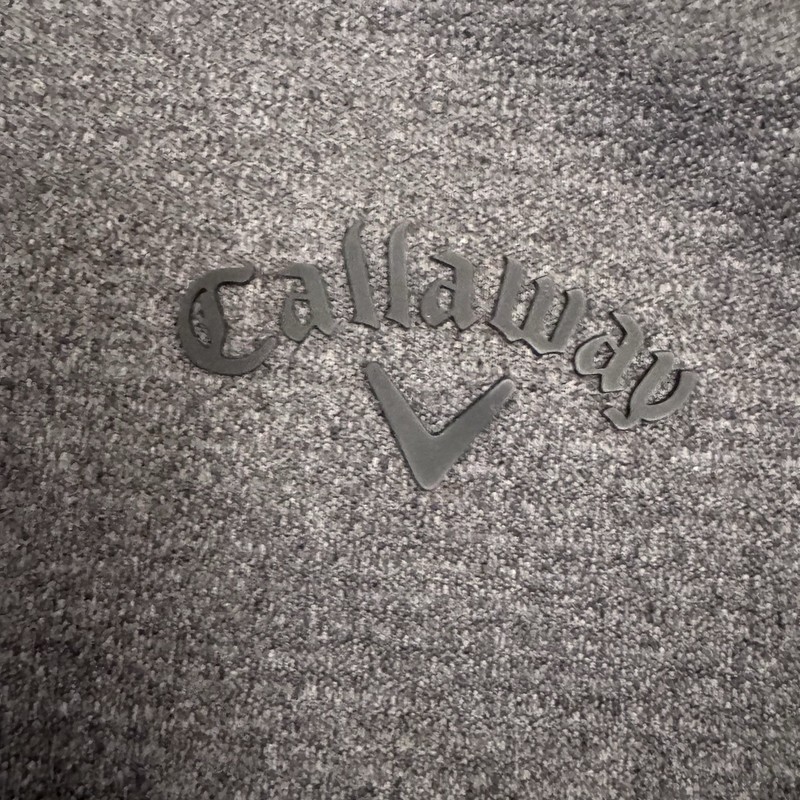 Callaway Sweater Mens Large Gray Pullover 1/4 Zip Long Sleeve Golf Ribbed gallery