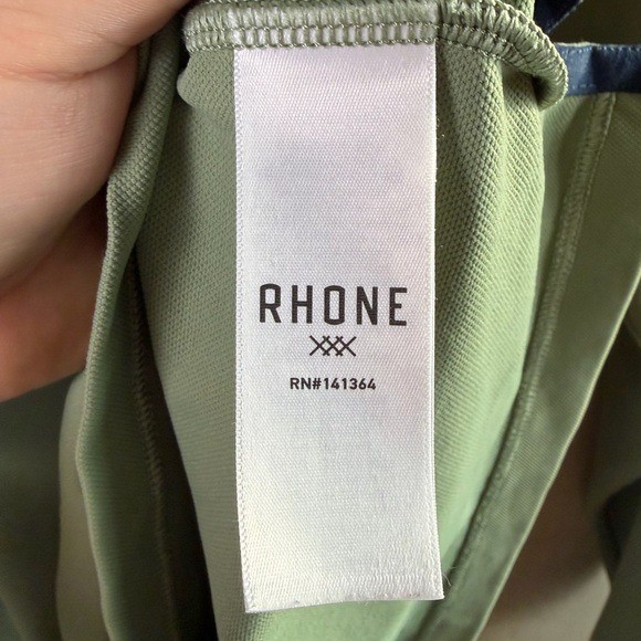 Rhone Retro Session Mock Neck Lightweight Insulating Midlayer Green Men’s Size M gallery