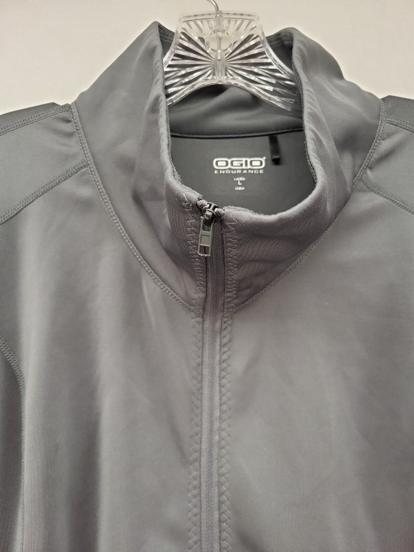OGIO ENDURANCE MEN'S TOP GRAY LARGE ACTIVEWEAR ZIP UP JACKET SHIRT LOGO gallery