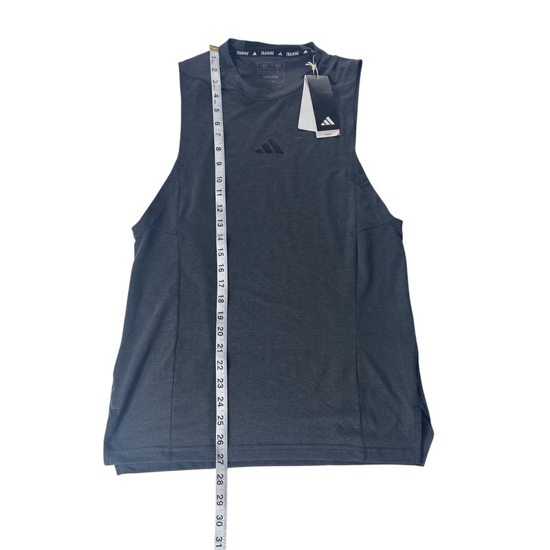 Adidas Mens D4T Tank Top Grey Slim Fit Training Muscle Tee IS3819 Size XS NEW gallery
