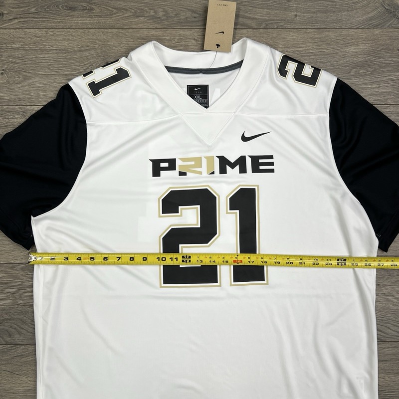 Nike Prime Sadeur Sanders Jersey Size 2XL Mens White Prime 2.0 #21 Football gallery