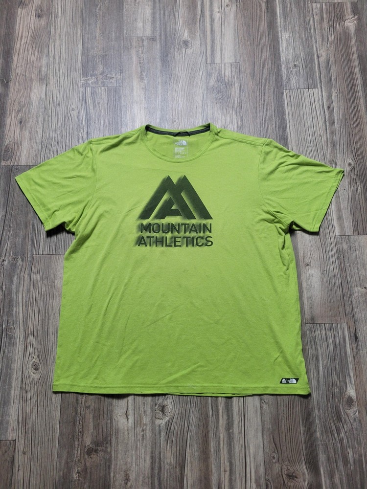 The North Face Shirt Mens XL Green Mountain Athletics Short Sleeve Graphic