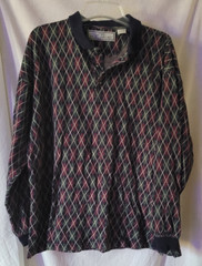Men’s M.E. Sport Shirt Size Large Golf Long Sleeve Multicolor 2 Buttons Casual