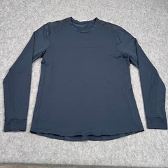 Lululemon True Navy Blue Black Long Sleeve Performance Tee T-Shirt Mens Size M
