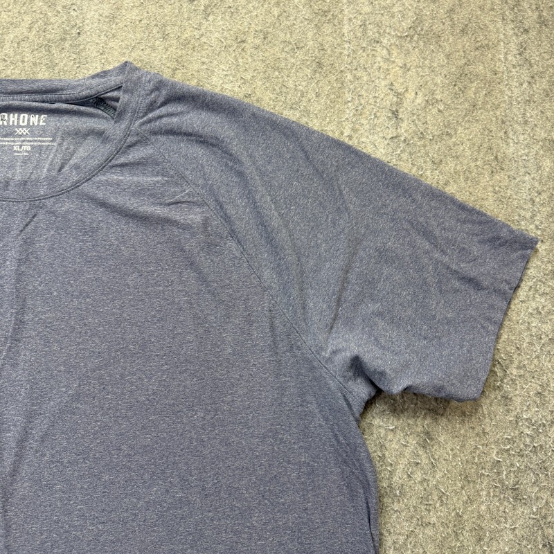 Rhone Performance T-Shirt Men XL Blue Stretch Crew Neck Nylon b123 gallery