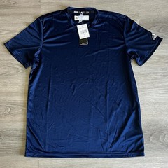Size L – adidas Clima Tech Men’s Short Sleeve Shirt CF2777 Navy Blue NWT No Bag