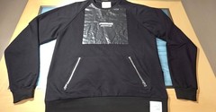 Profound Aesthetic Tech Patch Sweatshirt XL – Black Pullover w/Zippers Pockets