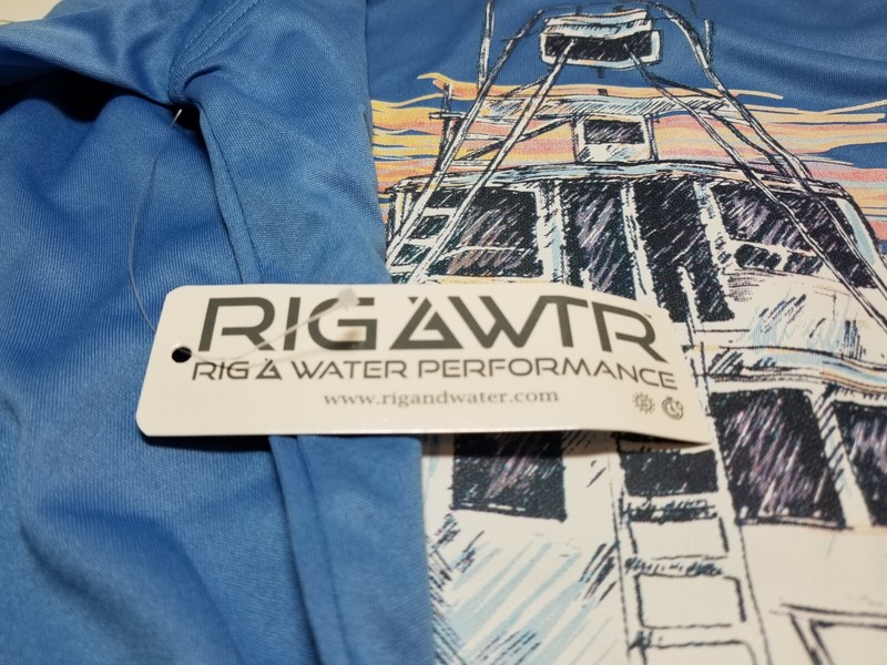 NWT Rig And Water Performance Long Sleeve T Shirt Mens Size M UPF 50 Fishing gallery