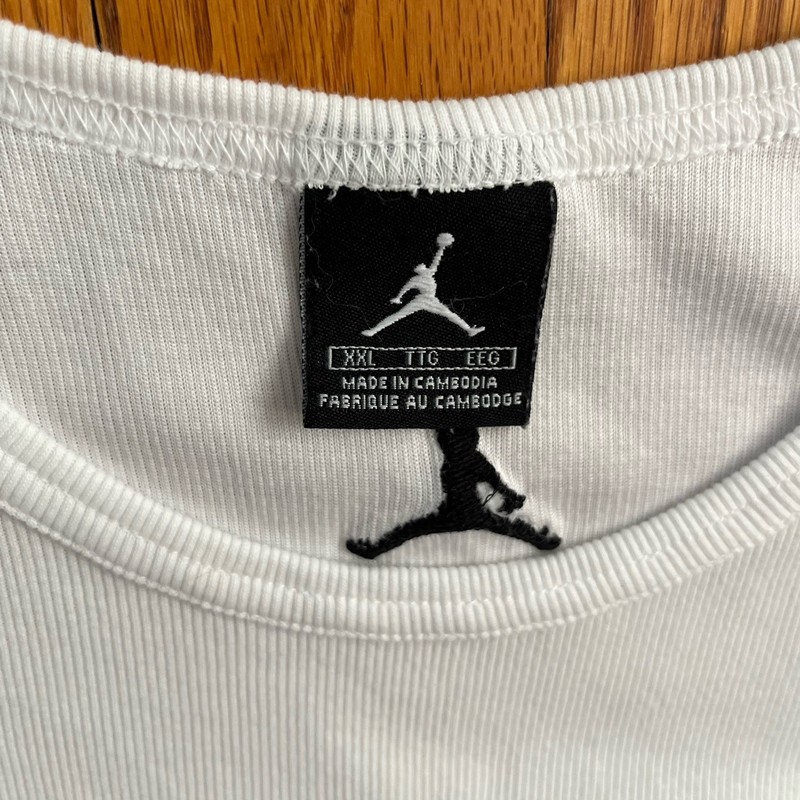 Vintage Nike Air Jordan White Tank Top Shirt Men's 2XL Sleeveless gallery