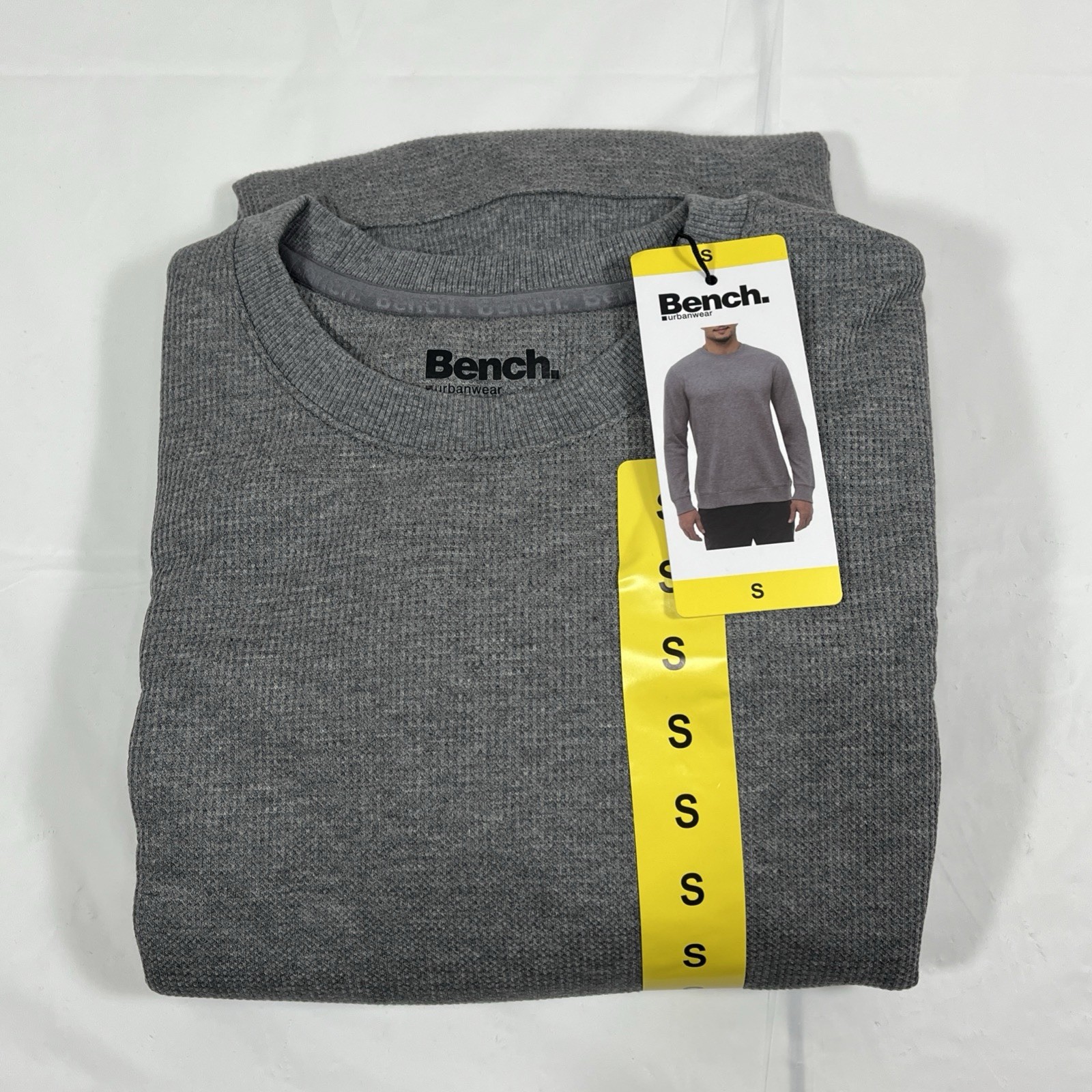 Bench Urbanwear Fleece Lined Thermal Shirt, Soft Tencel, Lt Gray, Men Small, NEW gallery