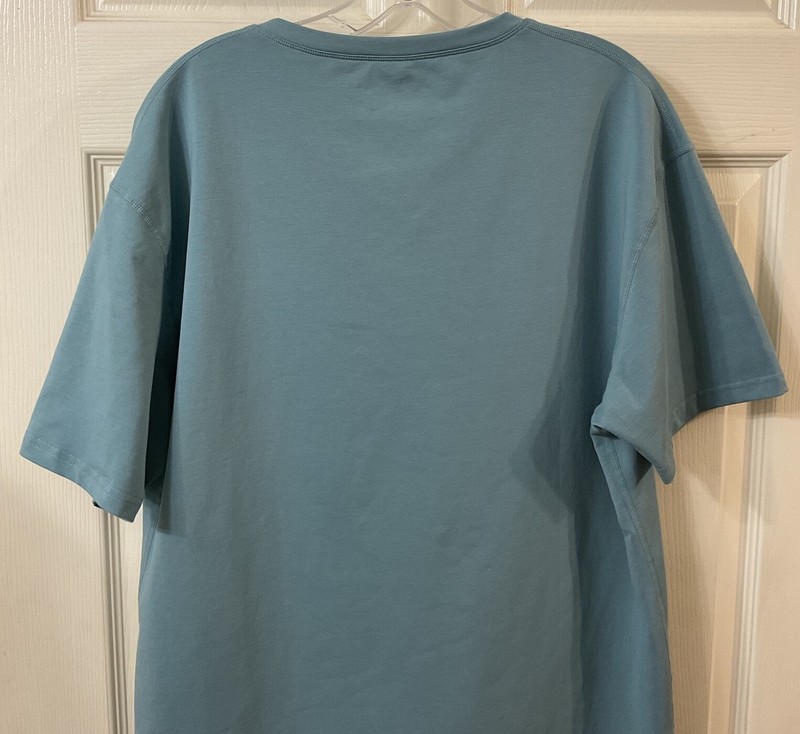 BYLT Premium Basics Drop Cut S/S V Neck Lux Size XL Men’s Medium Blue Color EUC gallery