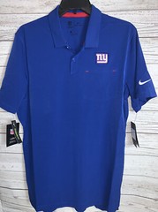Nike New York Giants Polo Shirt Nike Sideline Royal Mens Size Medium