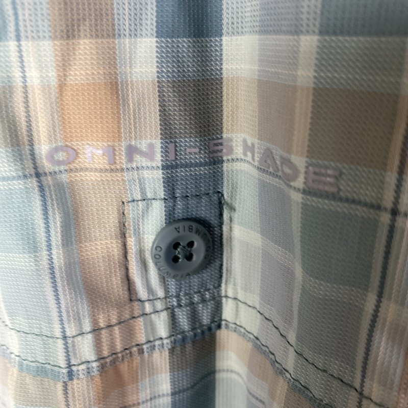 Columbia Omni Shade Silver Ridge Lite Vented Fishing Shirt Strips Mens Size 2XL gallery