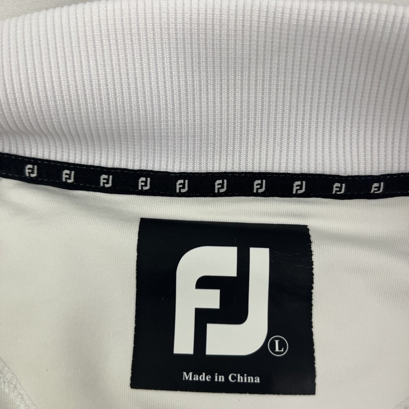 Footjoy 1/4 Zip White Cream Pullover Shirt Laurel Ridge Country Club Sz L gallery