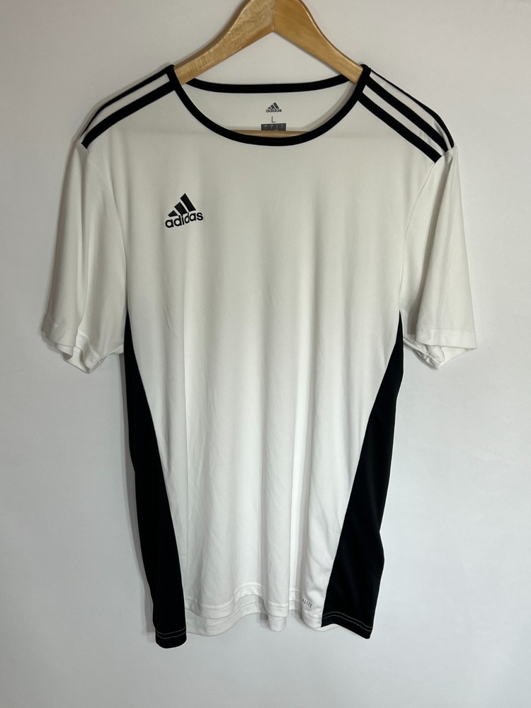 Adidas Entrada 18 T-shirt Climalite Sports | Men's | White/Black | Large