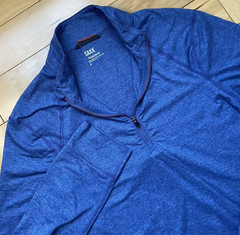Saxx Peakdaze Performance Half Zip Mens Sz S Blue Long Sleeve