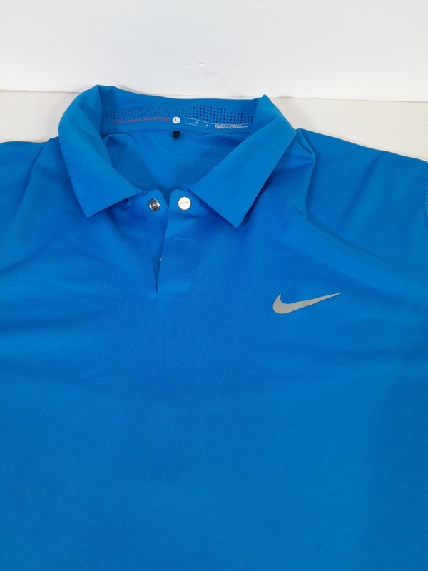 Nike Golf Tiger Woods Vapor Control Max Polo 619760 463 Photo Blue Black Sz L gallery