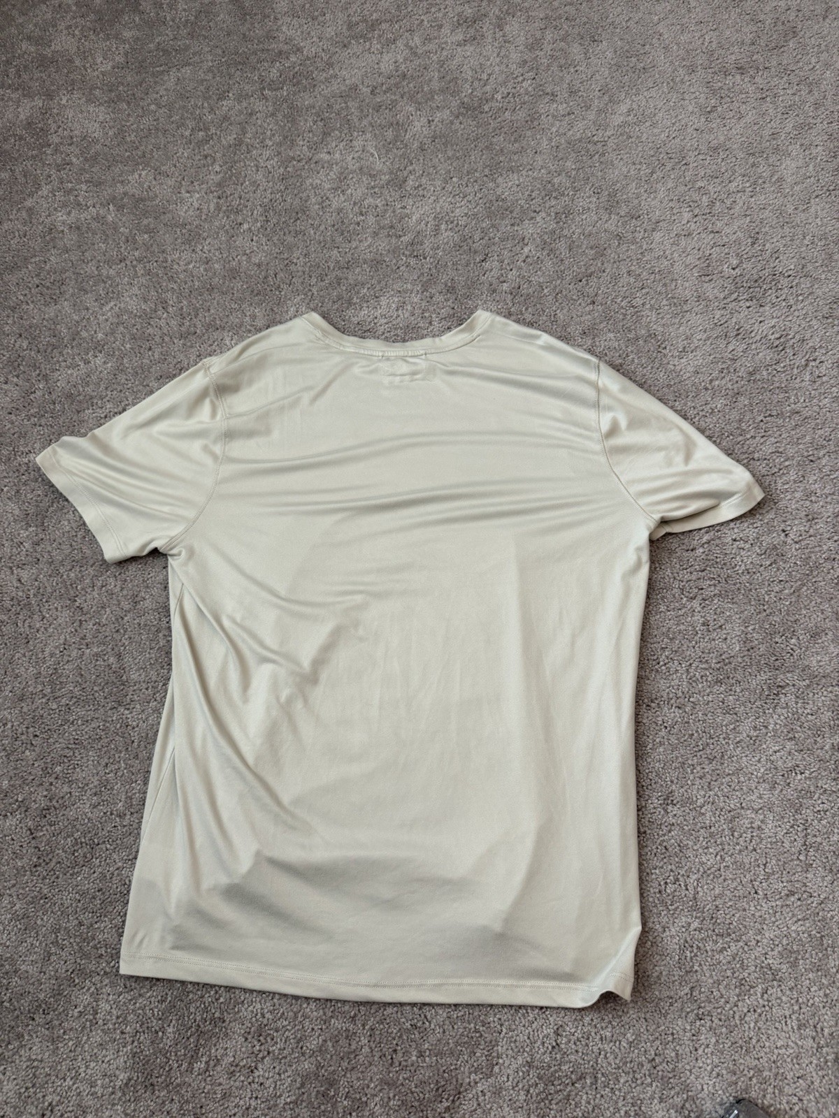 Avalanche Men's Beige Crew Neck Short Sleeve Stretch Logo Tee Shirt Size L gallery