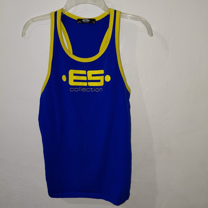 ES Collection Men’s Tank Top Large Blue And yellow gallery