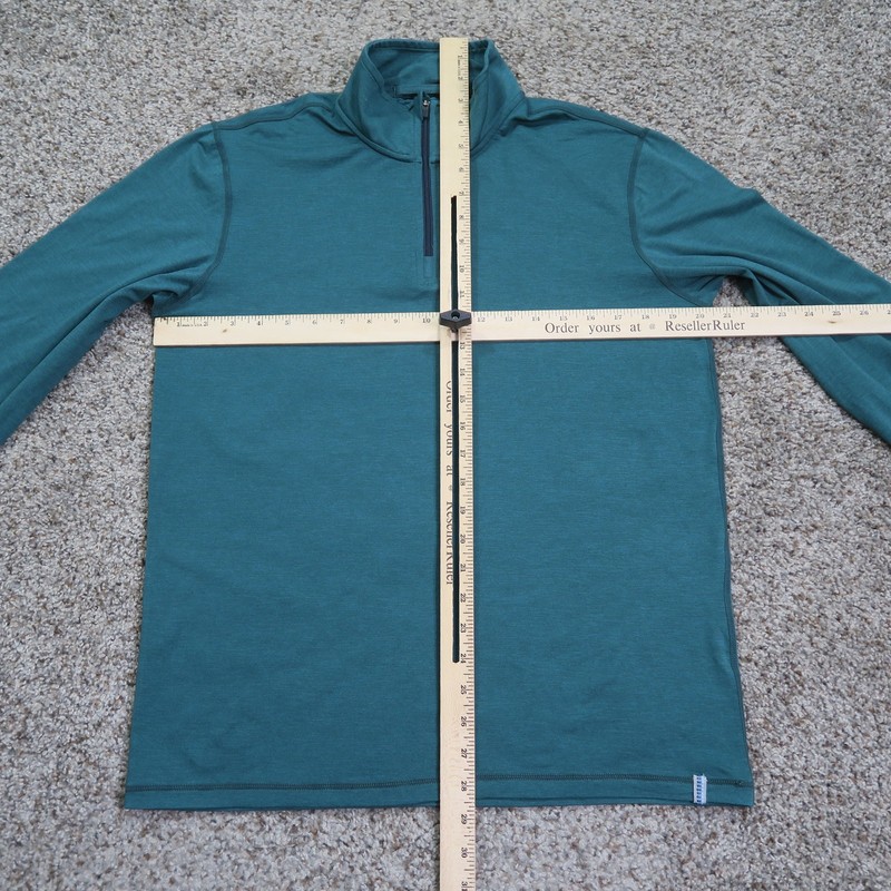 Marine Layer Pullover Mens Small Green Weekend Sport 1/4 Zip Lightweight Stretch gallery