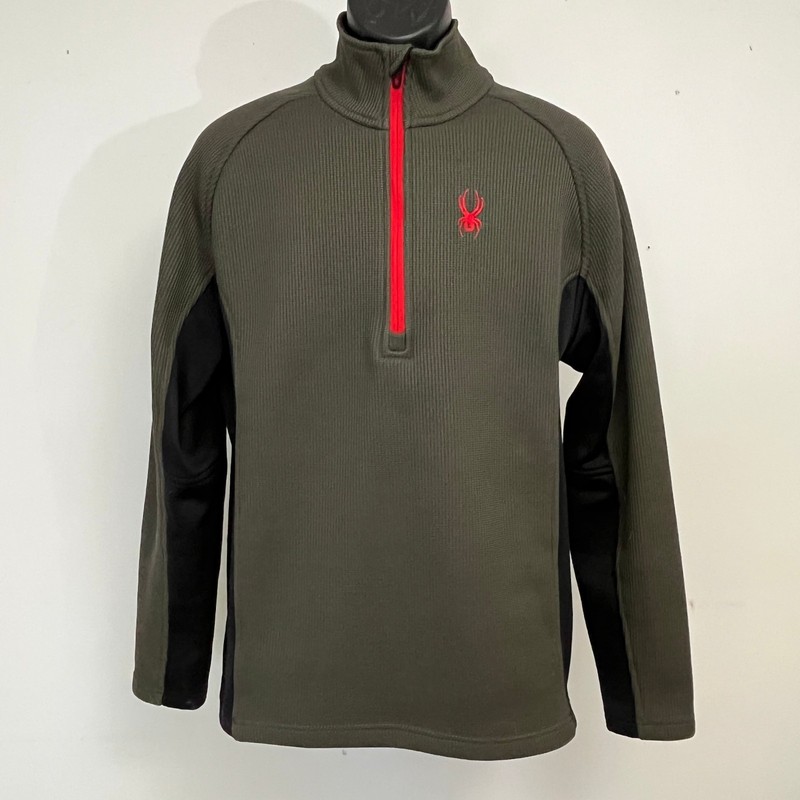Spyder Outbound Half Zip Pullover Midweight Core Sweater Men's Large Olive gallery