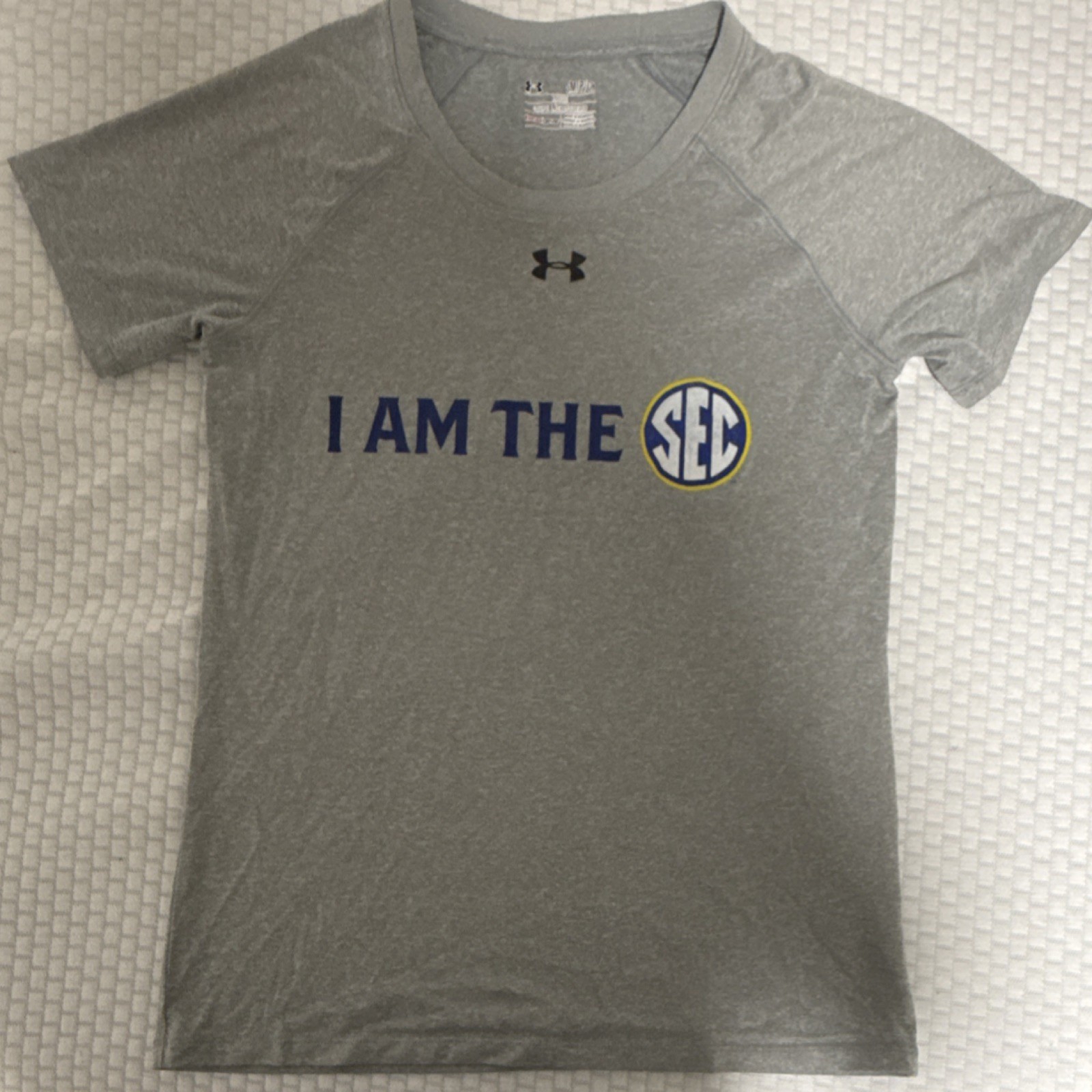 Under Armour HeatGear Men's S Loose Gray SEC Graphic Crew Neck T-Shirt gallery