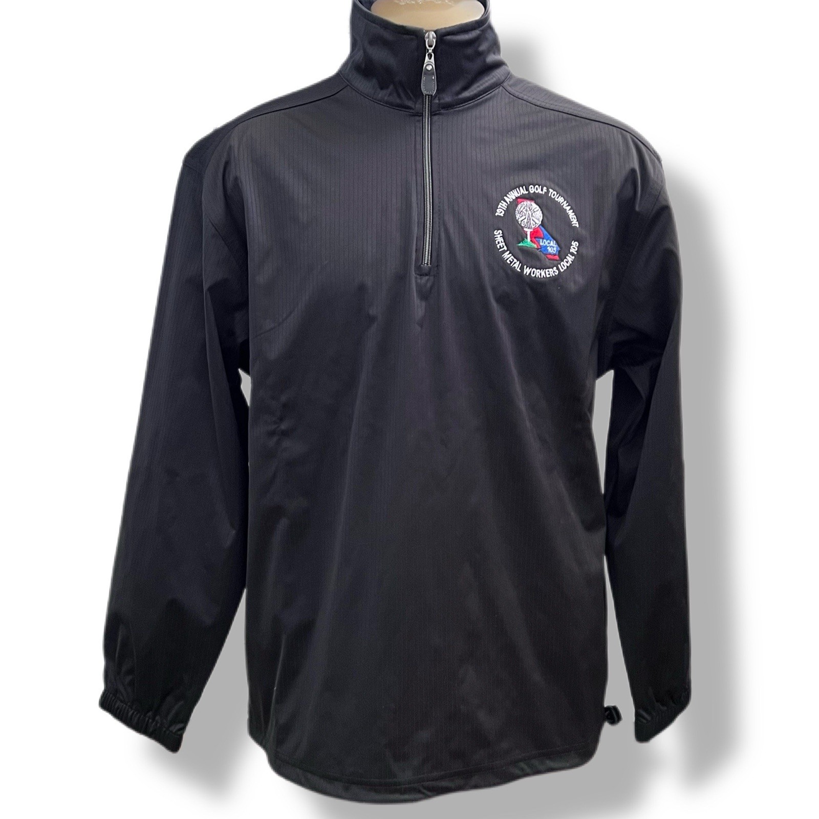 Sheet Metal Workers Local 105 AKWA Classic 1/4 Zip LS Pullover Wind Shirt MEDIUM gallery