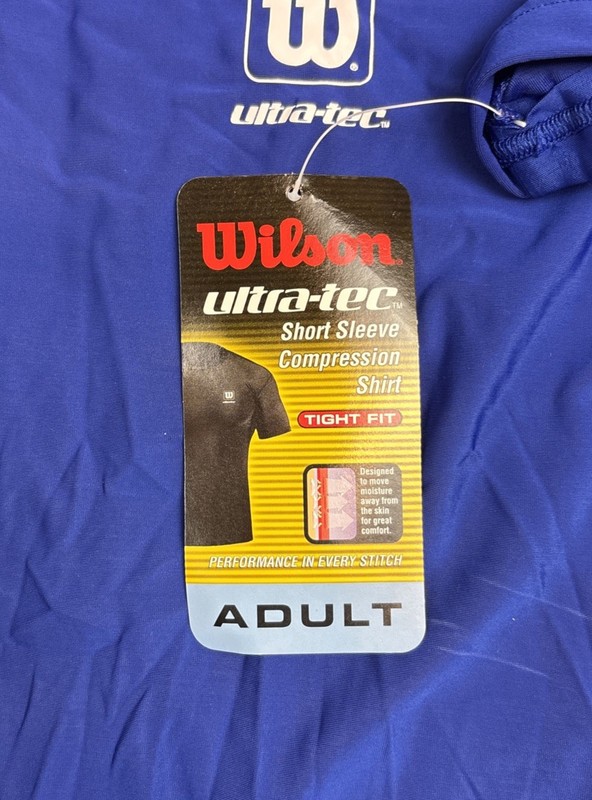 Wilson Ultra-Tec Short Sleeve Compression Shirt Royal Blue Mens Size XL gallery