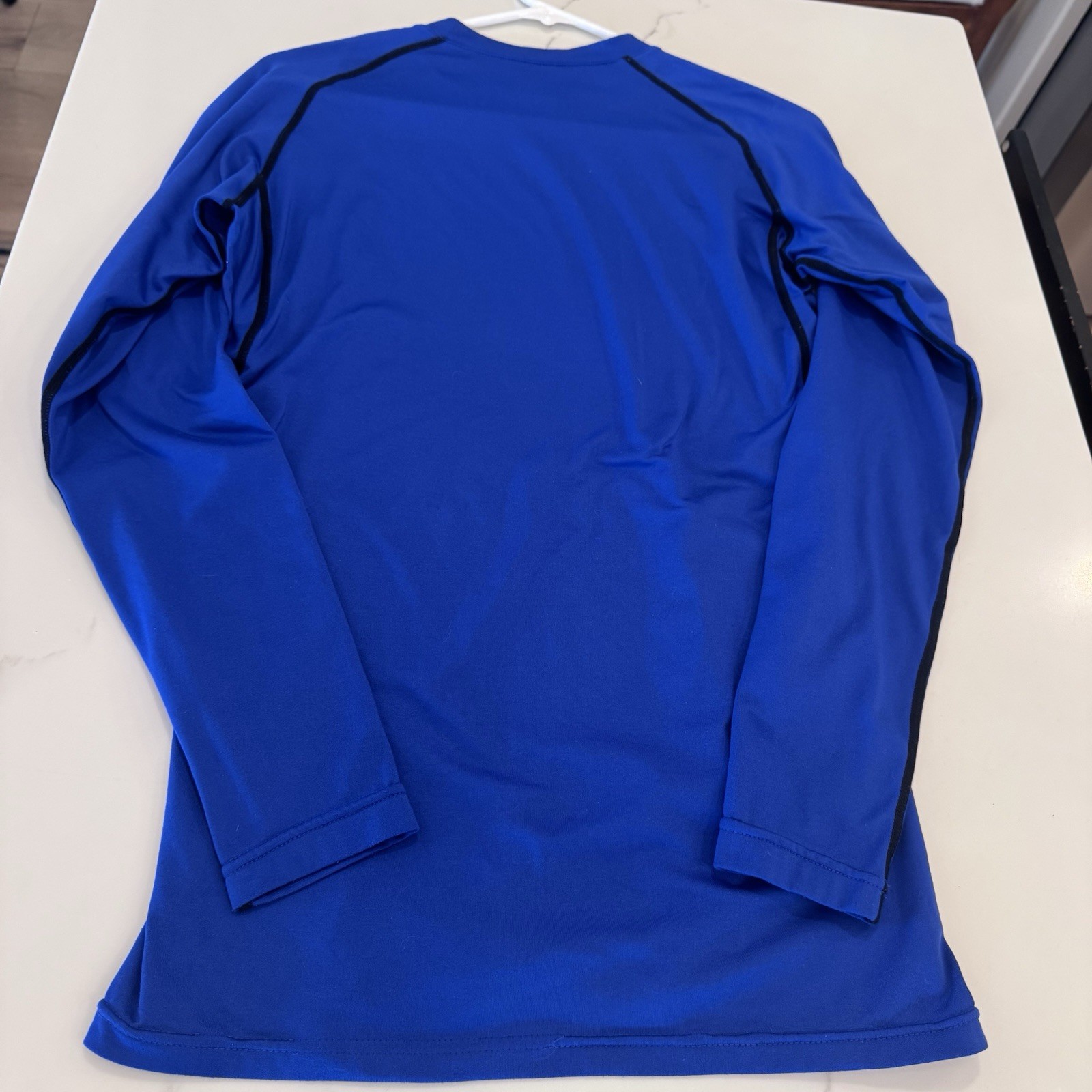 Tesla Performance Long Sleeve Shirt Men’s Size M Royal Blue& Black base Layer gallery