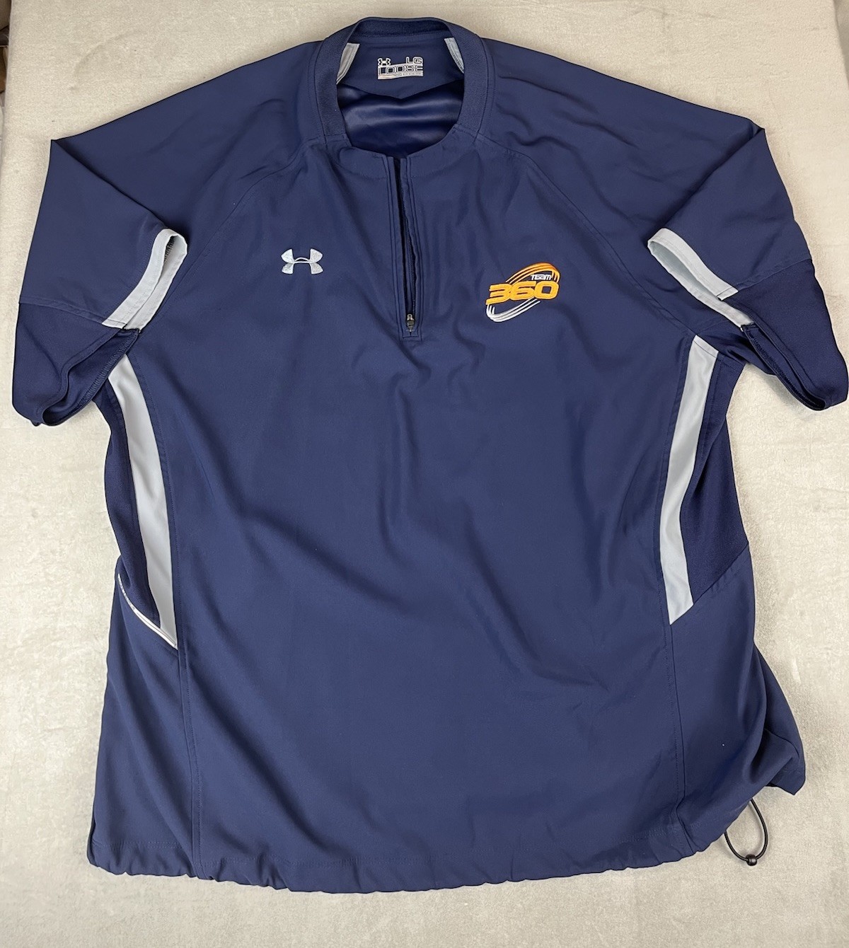 Under Armour All Season Gear Shirt Short Sleeve 1/4 Zip Sz L Men's Loose Blue gallery